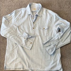J. Crew cotton work shirt popover light blue XL
